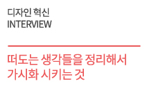 디자인 : 떠도는 생각들을 정리해서  가시화(Visualizine) 시키는 것. 최소현 퍼셉션 대표