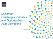 ADB, 미얀마 인프라 프로젝트 지원 점차 늘릴 듯