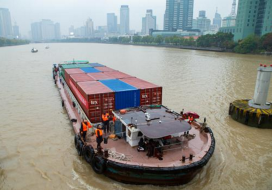 중국 내륙 운하를 통한 무역 운송 물동량 증가