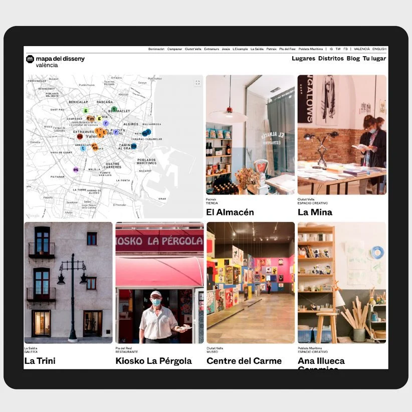 2022년 세계디자인수도로 지정된 발렌시아, 온라인 디자인 맵 제작