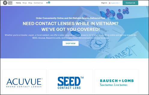 베트남 콘택트렌즈 시장동향