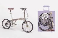 여행 가방 안에 접어 넣을 수 있는 자전거