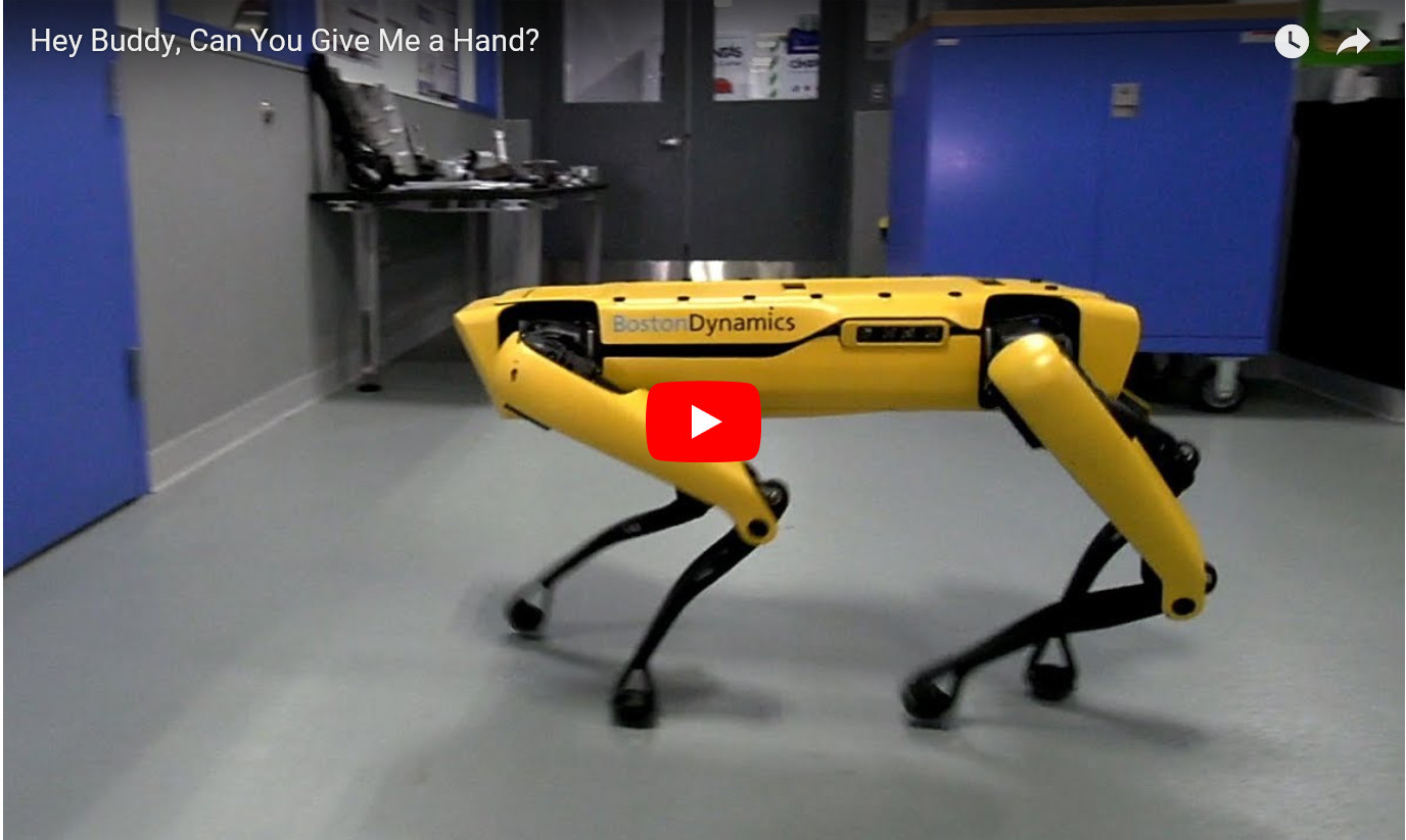 로봇개가 문을 여는 방법