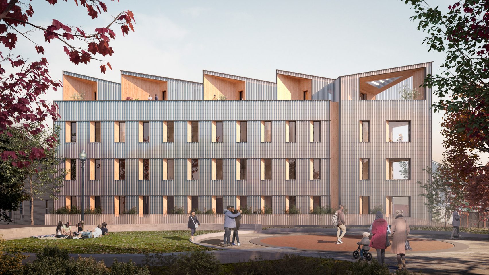 탄소중립적 CLT 공법 전면도입한 보스턴의 모델-C 아파트