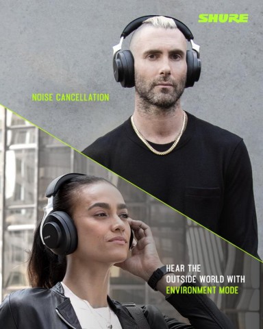 SHURE, Maroon5 리드싱어 애덤 리바인 모델로 무선 노이즈 캔슬링 헤드폰 ‘AONIC 50’·새로운 유선 이어폰 3종 ‘AONIC 3, 4, 5’ 출시