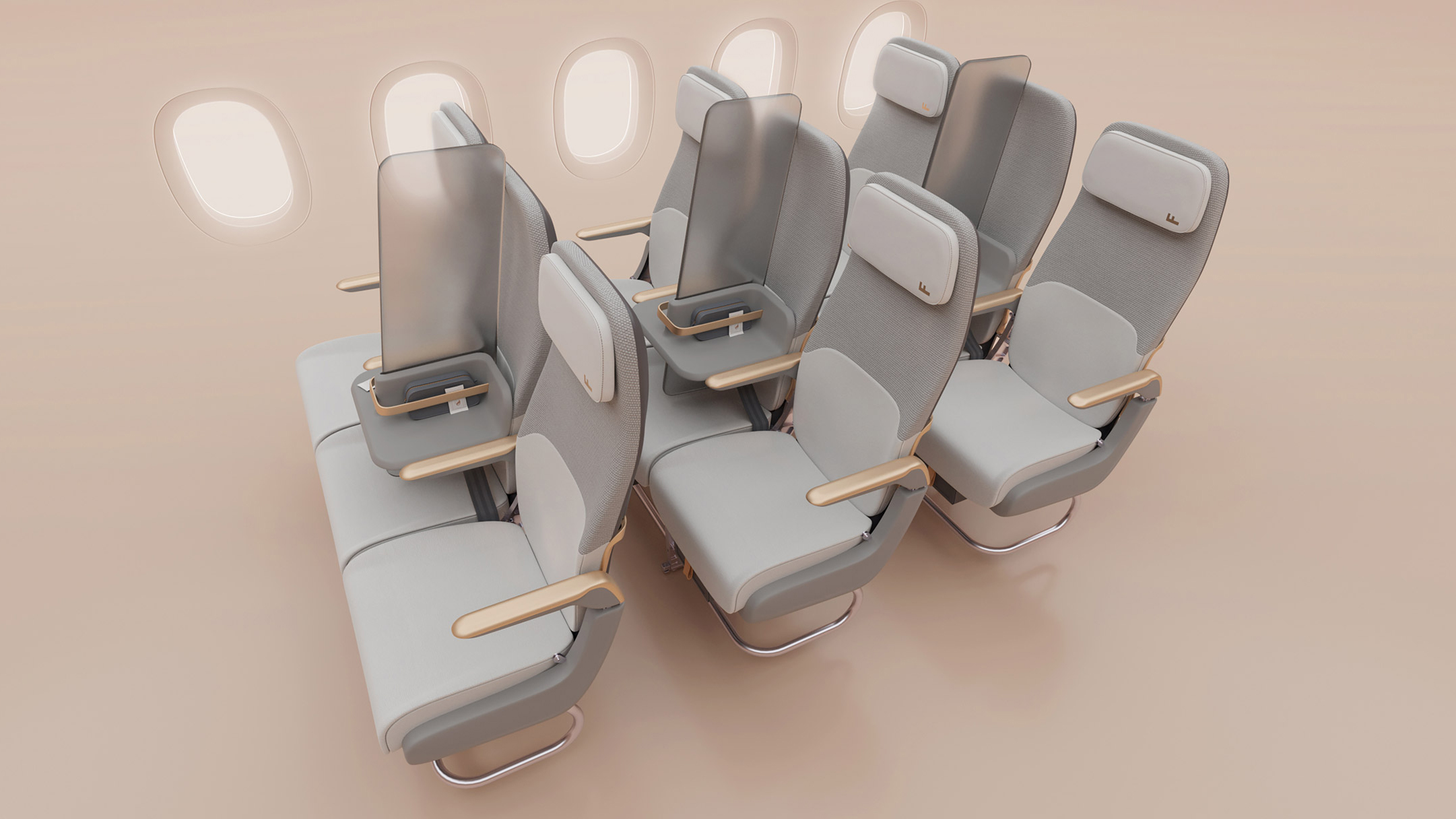 팩토리디자인, 사회적거리두기위한 기내 분리스크린 제안