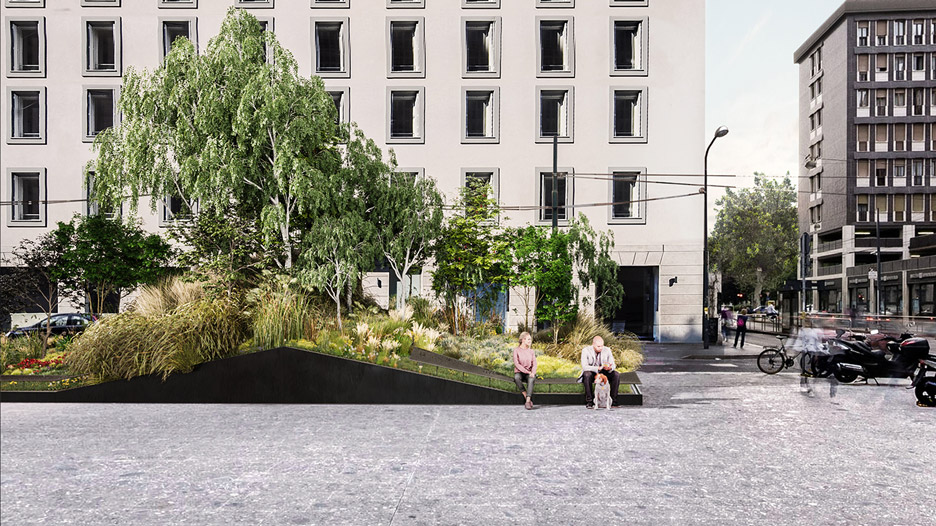 스테파노 보에리, 화단 겸용 가로시설물 디자인