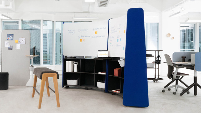 스틸케이스, 빠르고 유연하게 미팅 공간 만들어주는 ‘플렉스 허들 허브’ 출시