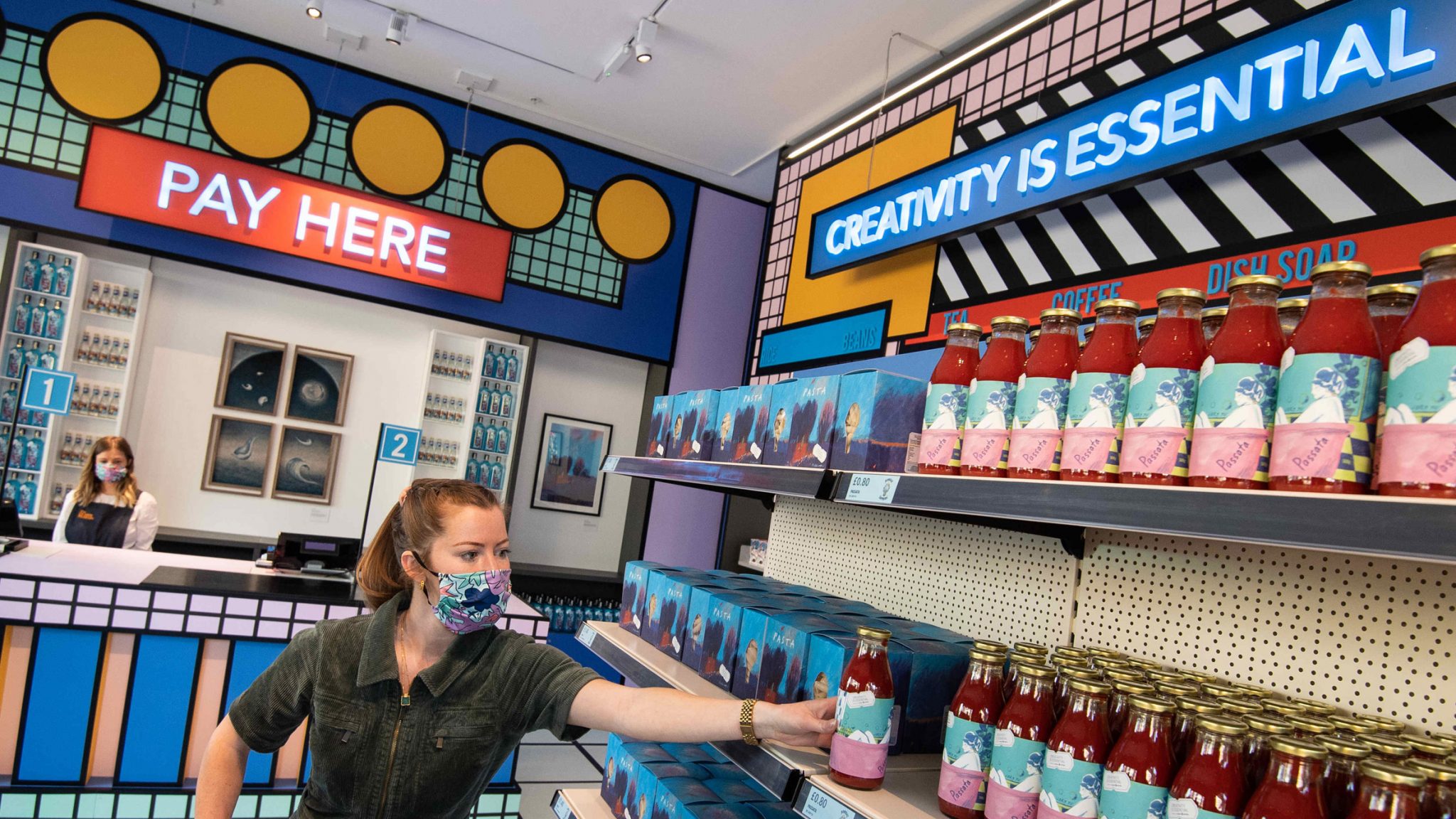 카미유 왈랄라의 디자인뮤지엄 내 임시 식료품점 “Supermarket”