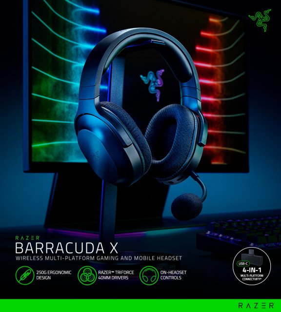 레이저, 멀티 플랫폼 무선 게이밍 및 모바일 헤드셋 ‘Razer Barracuda X’ 출시